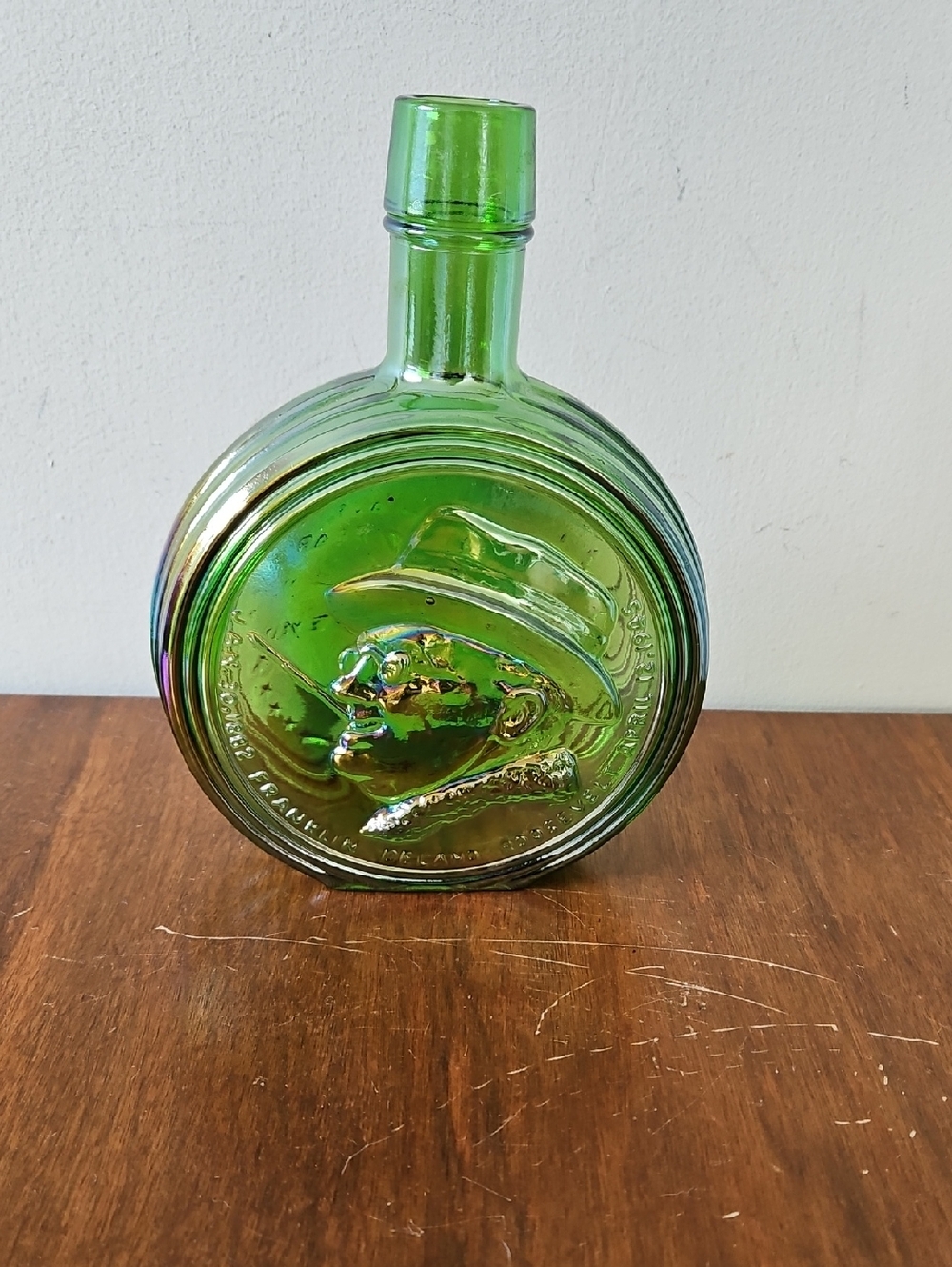 Vintage Wheaton First Edition Roosevelt Carnival Glass Decanter Bottle